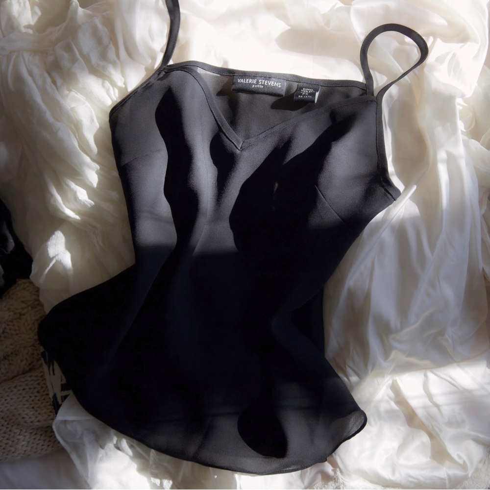 Valerie Stevens Elegant Black Camisole